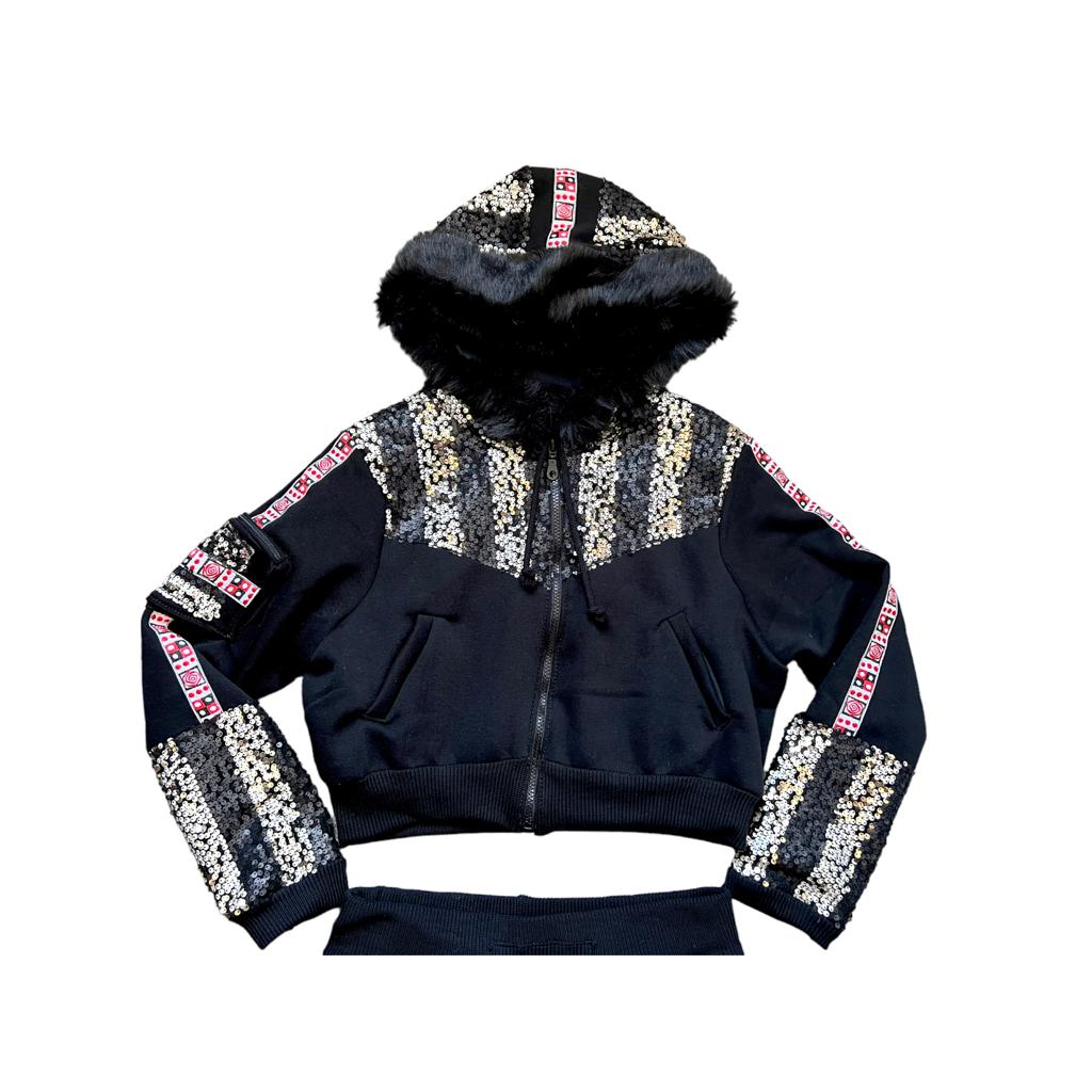 Stripey Sequin 'One of kind' Tracksuit