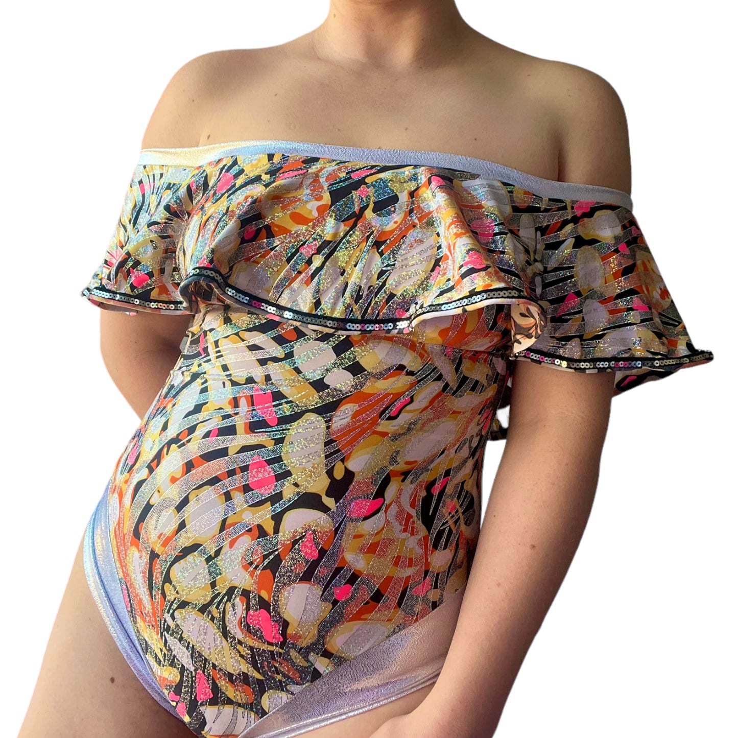 Orange Glitz Leotard