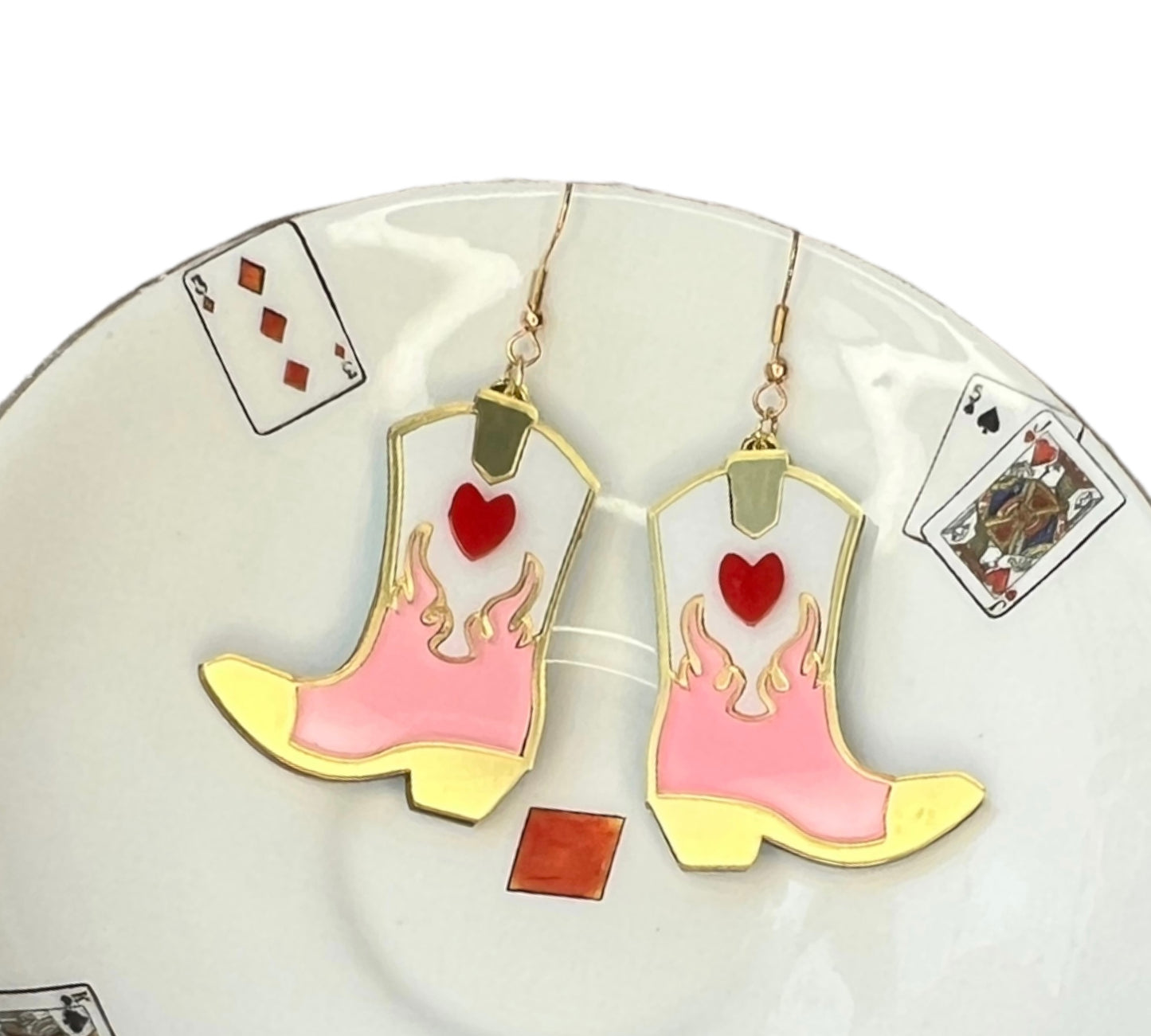 Acrylic Cowboy boot earrings