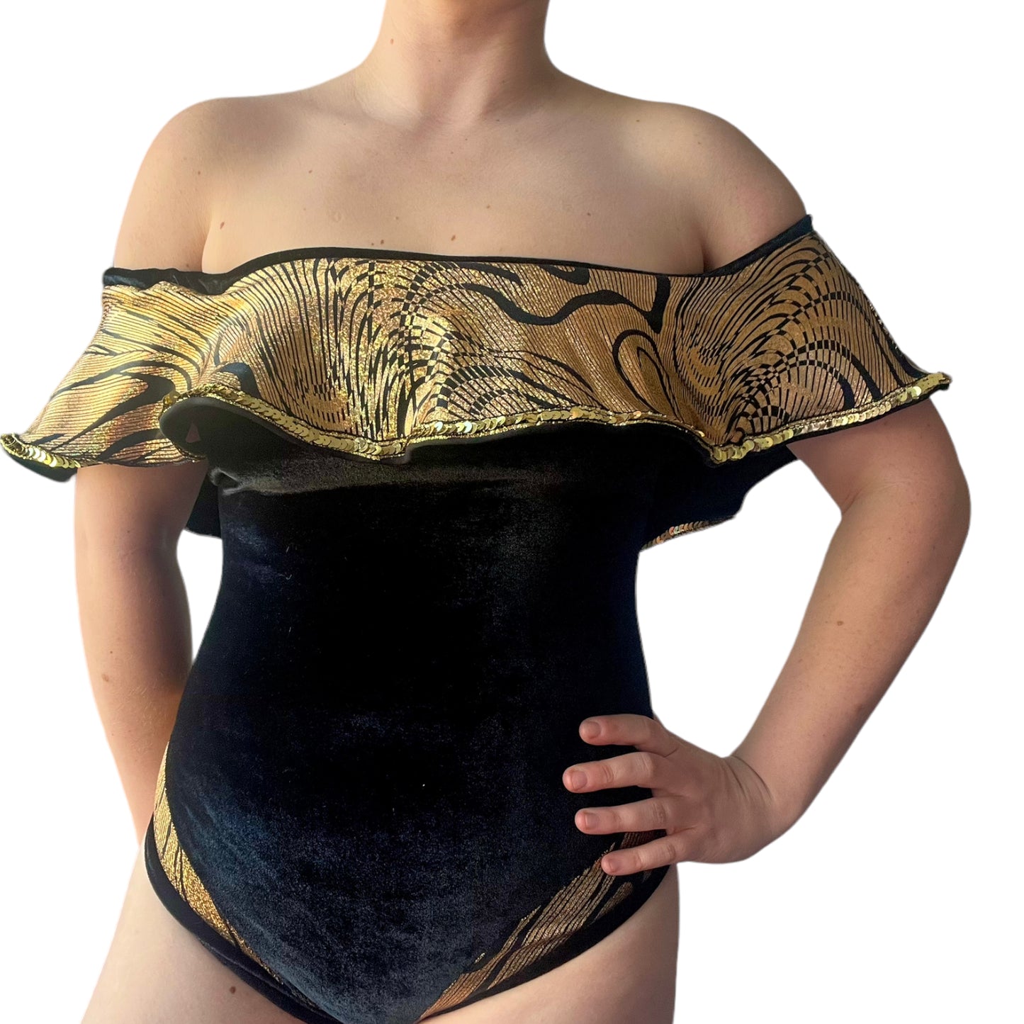 Golden Velvet Leotard