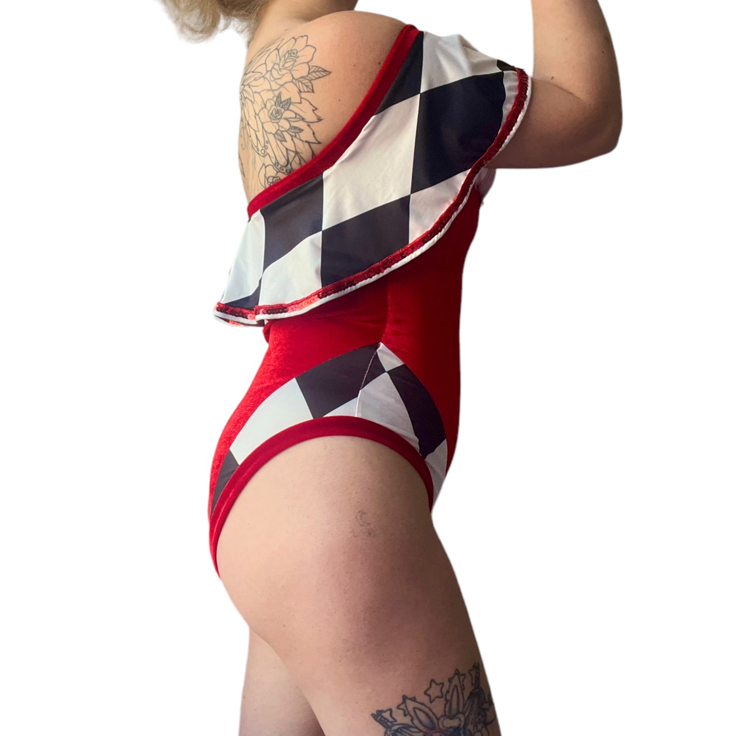 Harlequin Circus Leotard - Red