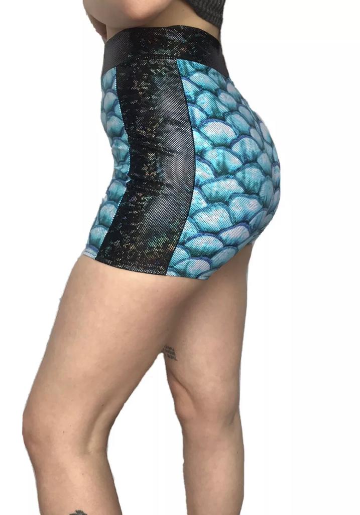 Ex Stock Mermaid Scale Hotpants