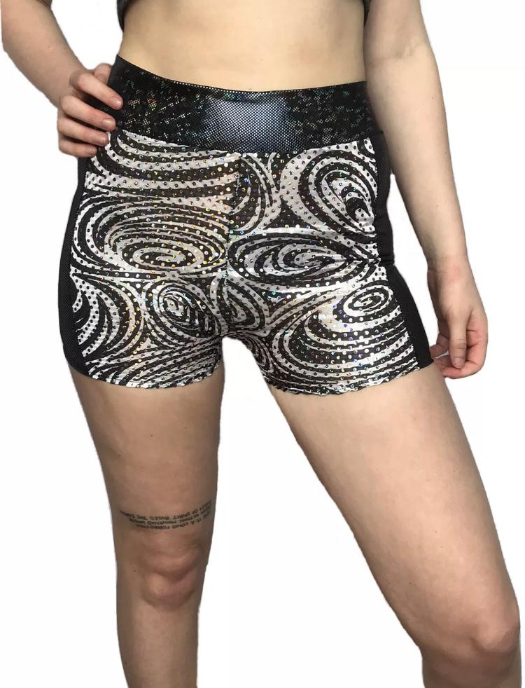 Ex Stock Sequin Swirls Hotpants