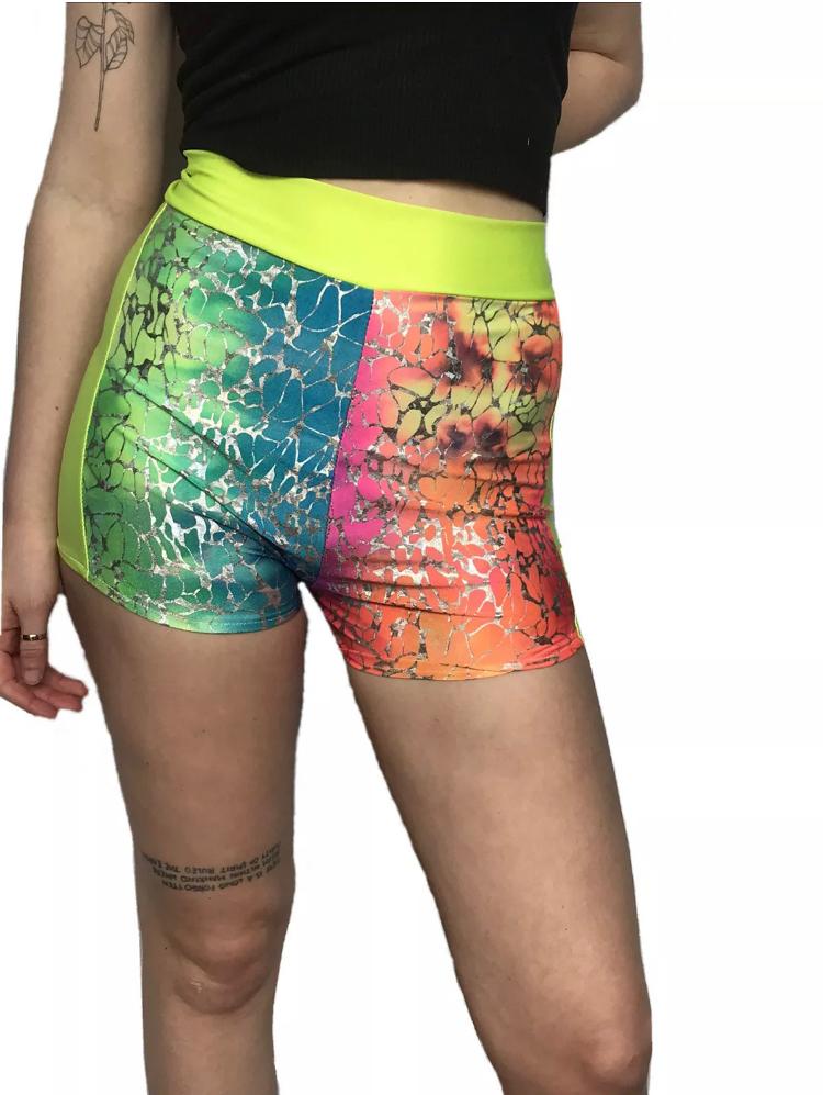 Ex Stock Multi Tie-dye Hotpants