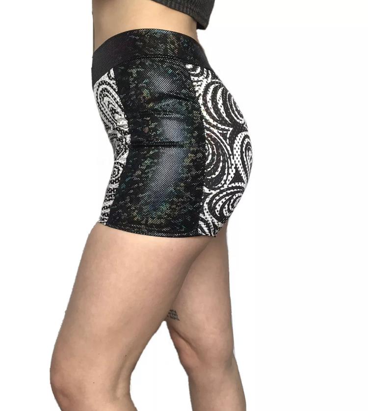 Ex Stock Sequin Swirls Hotpants