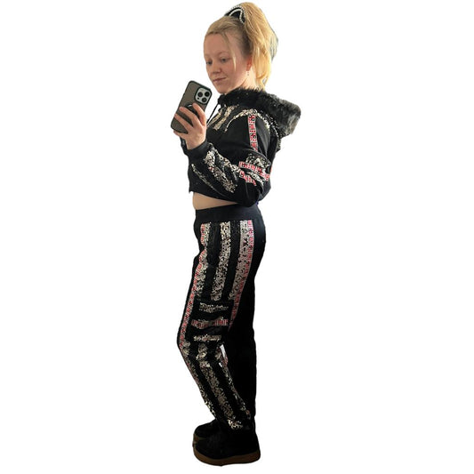 Stripey Sequin 'One of  kind' Tracksuit