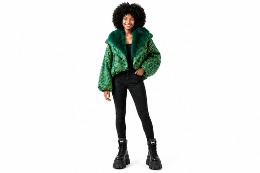 Disco Diva Coat - Emerald Green