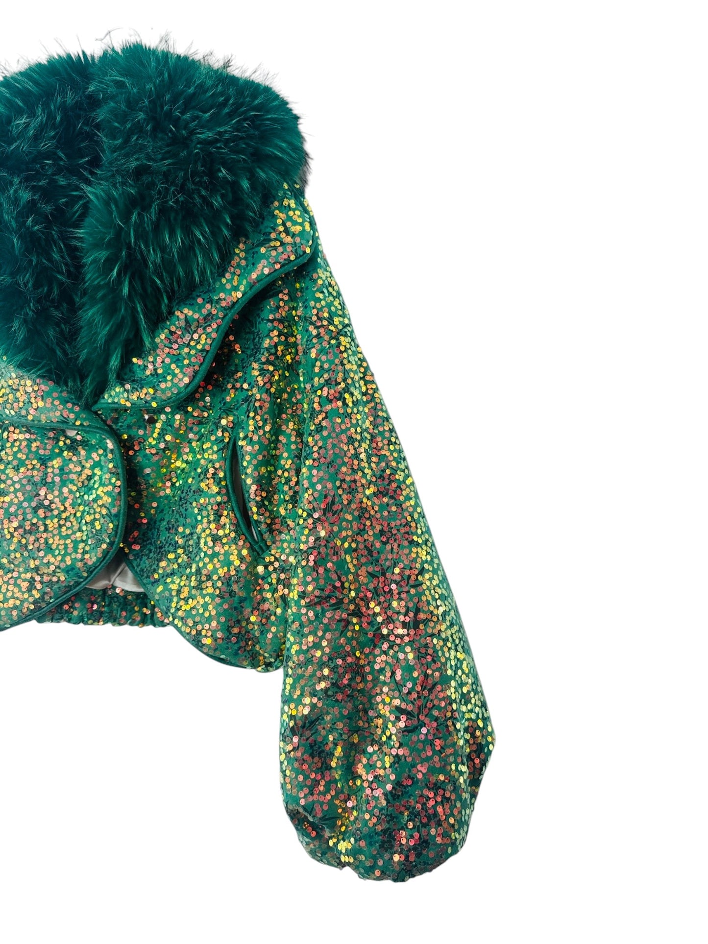 Disco Diva Coat - Emerald Green