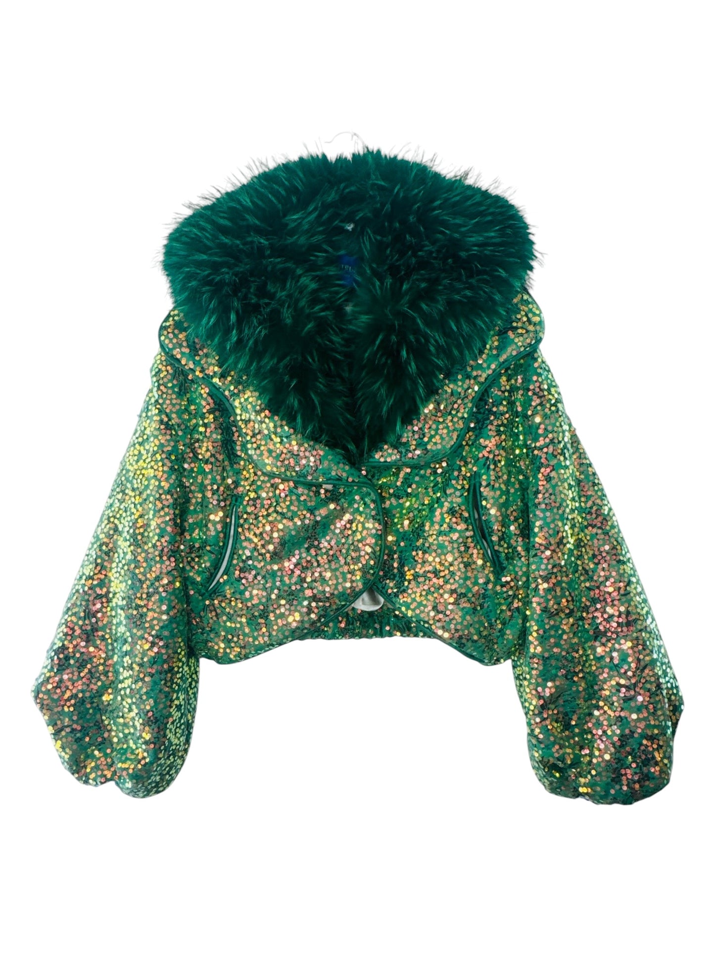 Disco Diva Coat - Emerald Green