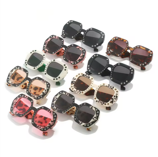 Disco Diva Diamante Shades - SQUARE