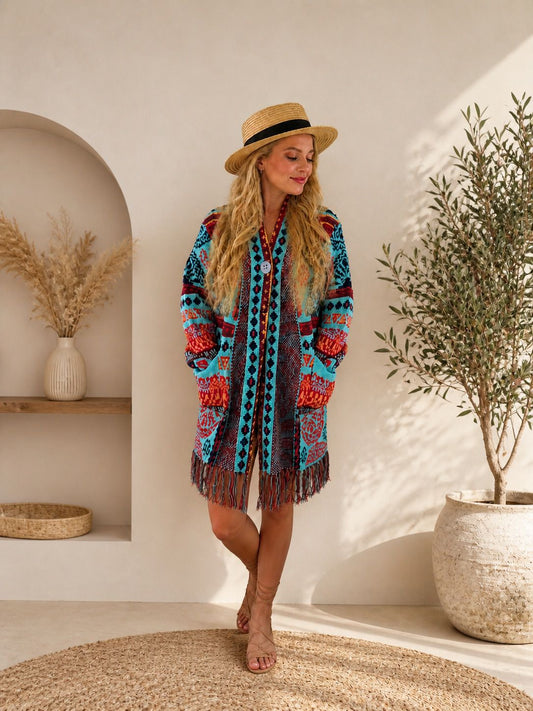Hippy Chic Long Boho Cardigan