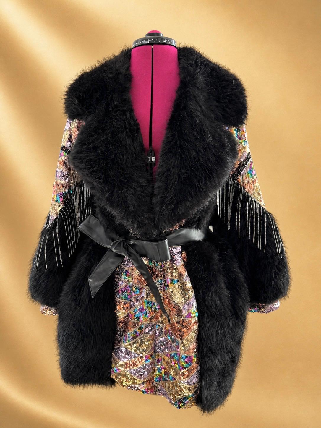 Star of the Show - Black Luxury Fur Coat