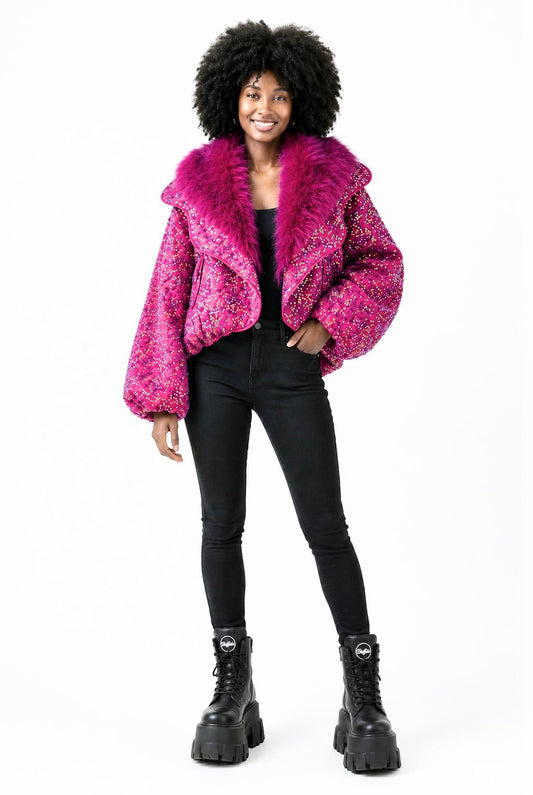 Disco Diva Coat - Hot Pink